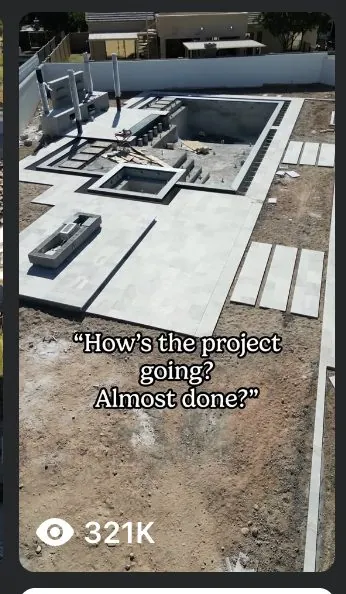 Construction progress reel with 321K views