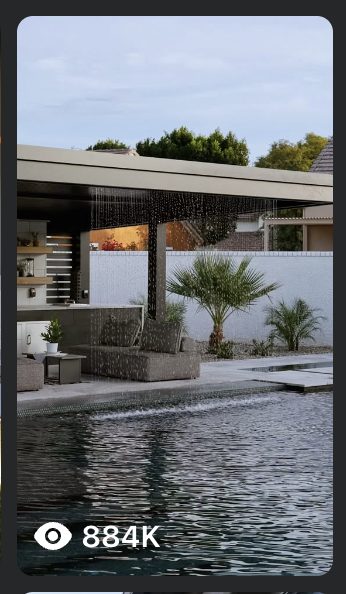 Pool feature reel with 884K views